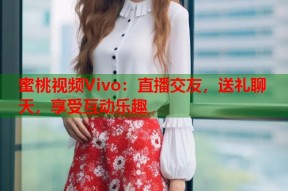 蜜桃视频Vivo：直播交友，送礼聊天，享受互动乐趣